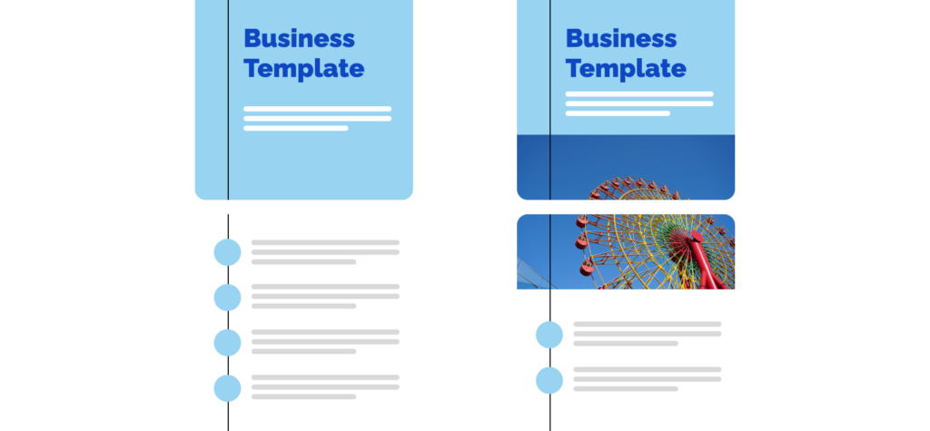 Vertical presentation template