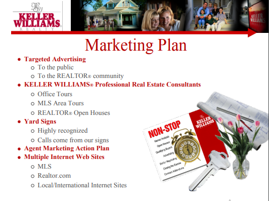 A marketing plan from a respectable realtor.