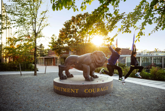 A design project for the Dwight Englewood Middle School tells the story of a place designed for kids to play, relax between classes, have a snack, and study.