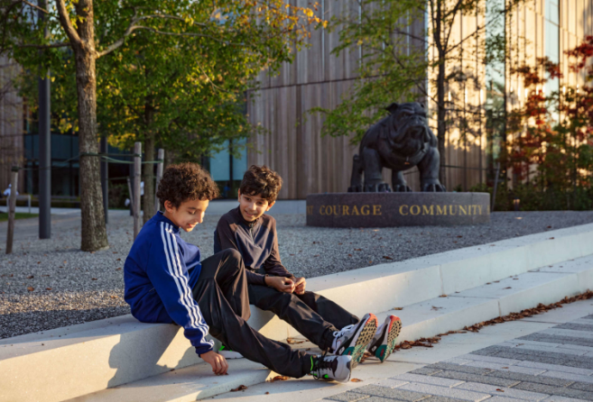 A design project for the Dwight Englewood Middle School tells the story of a place designed for kids to play, relax between classes, have a snack, and study.