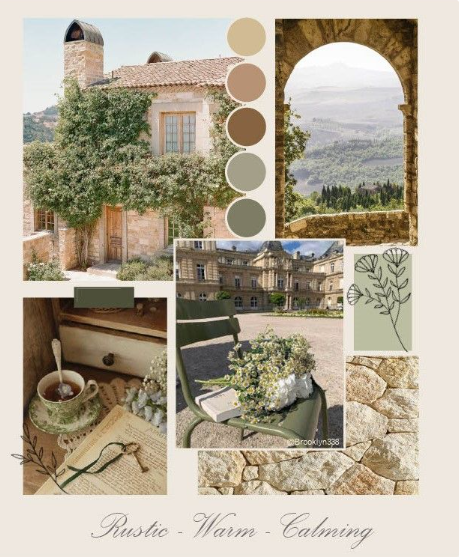 a mood board that helps the designer enhance their presentation