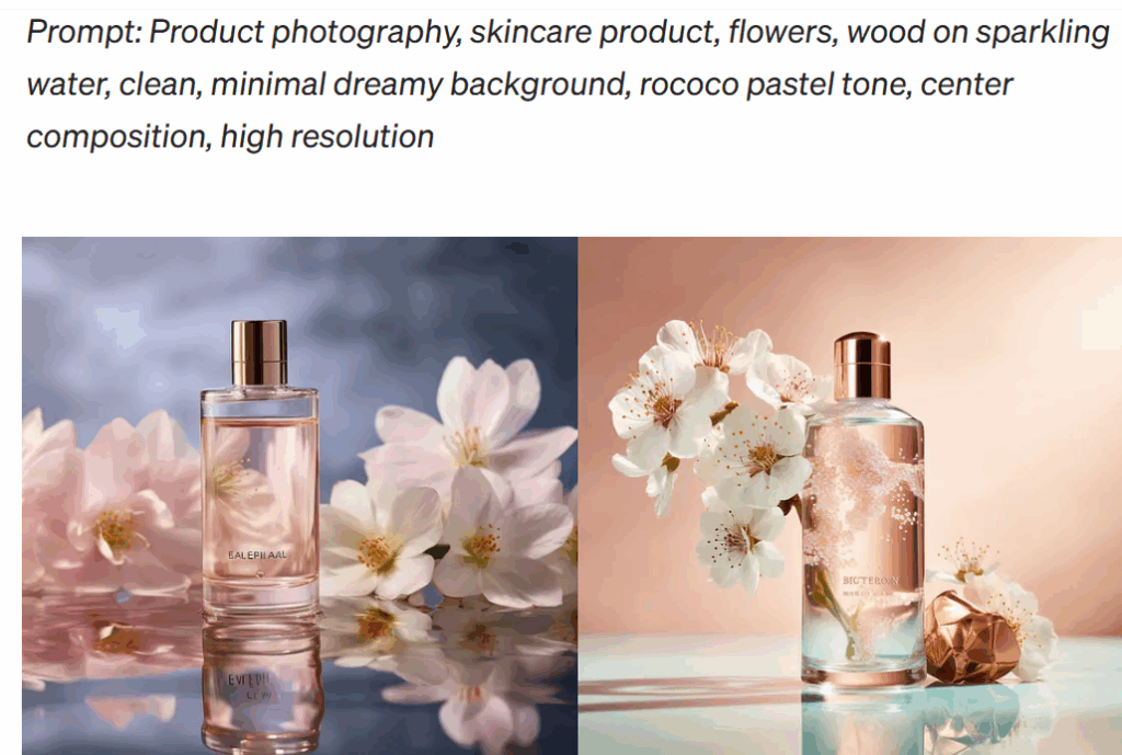a product presentation with MidJourney offered design