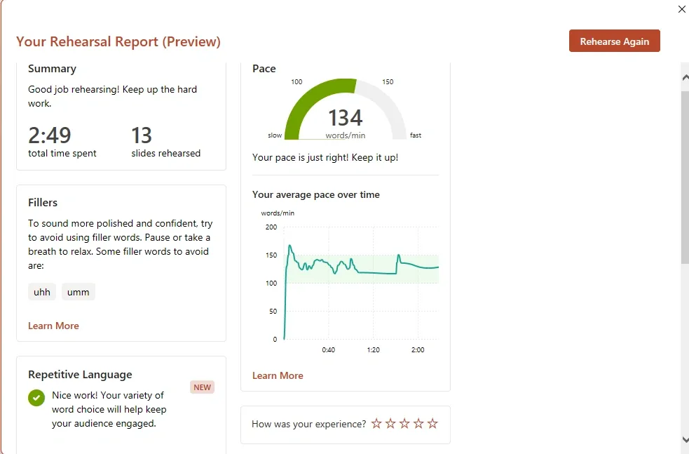 Microsoft PowerPoint’s Presenter Coach